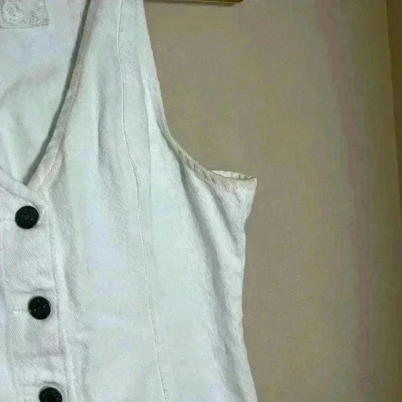 Sade & Sage white jean button down dress size small - Picture 2 of 5